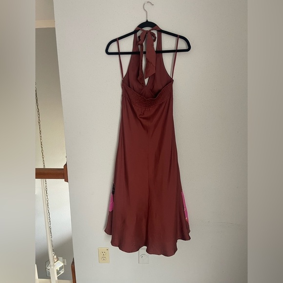 Banana Republic 100% silk Floral Halter Dress with Bold Colors Size - Picture 10 of 11